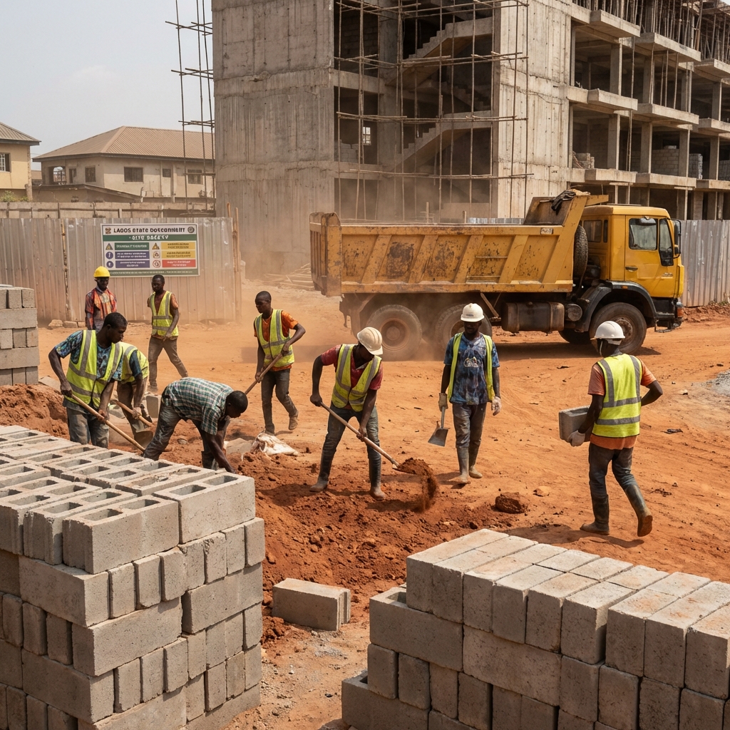Authentic Nigerian Construction Site